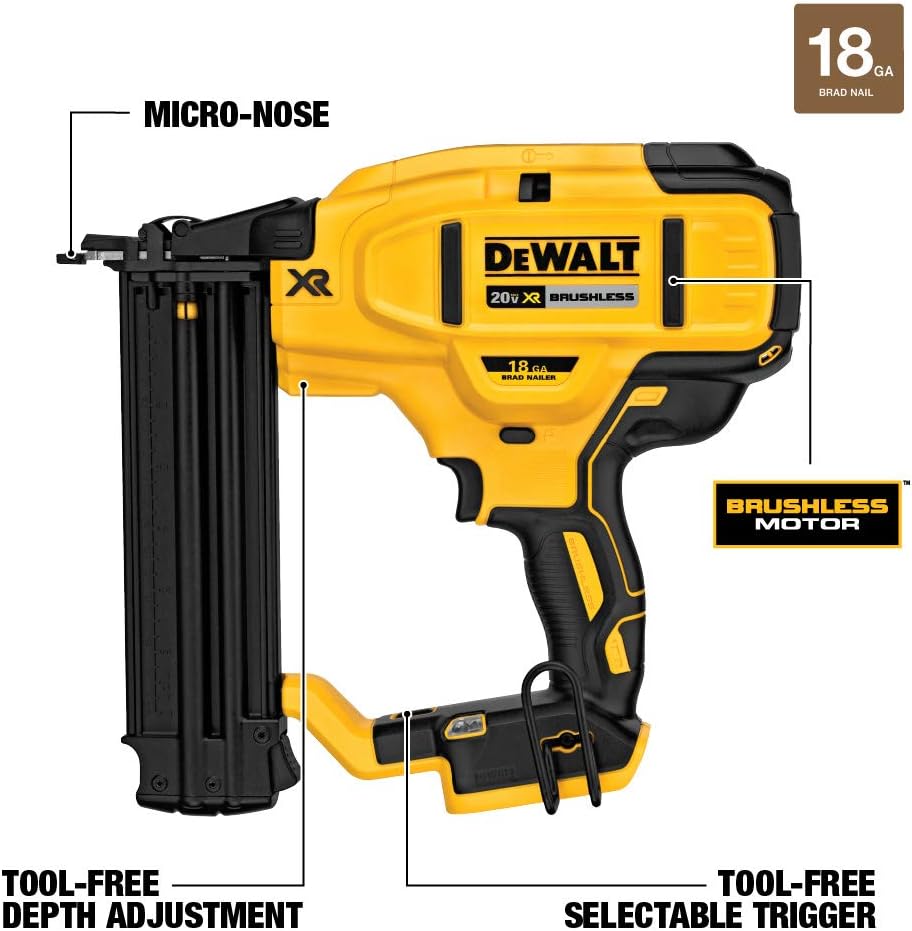 Dewalt V Max Cordless Brad Nailer Kit Ga Dcn D Review Top